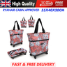 EXPANDABLE CABIN LARGE WHEELED HOLDALL TROLLEY BAG HAND LUGGAGE CARRY RYANAIR UK