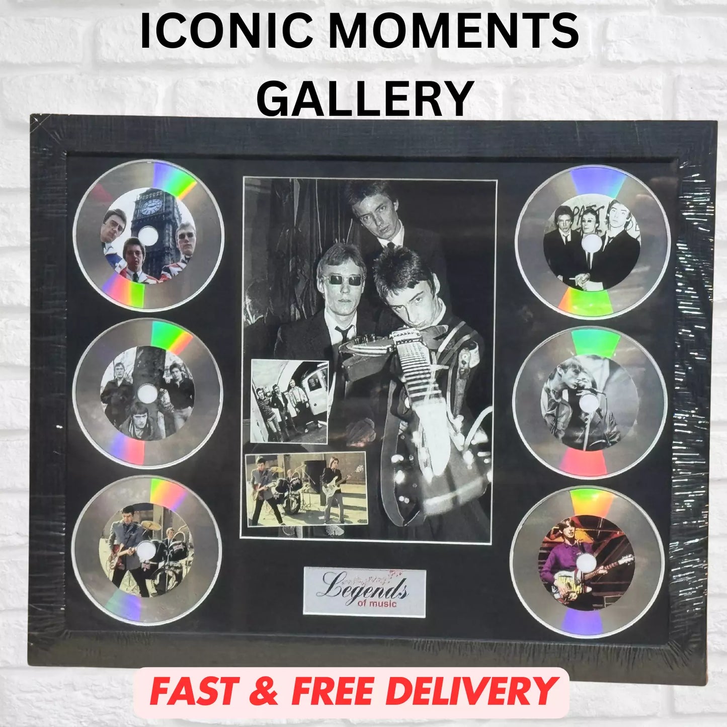 THE JAM & PAUL WELLER – FRAMED MEMORABILIA DISC SET | LEGENDS OF MUSIC UK STOCK