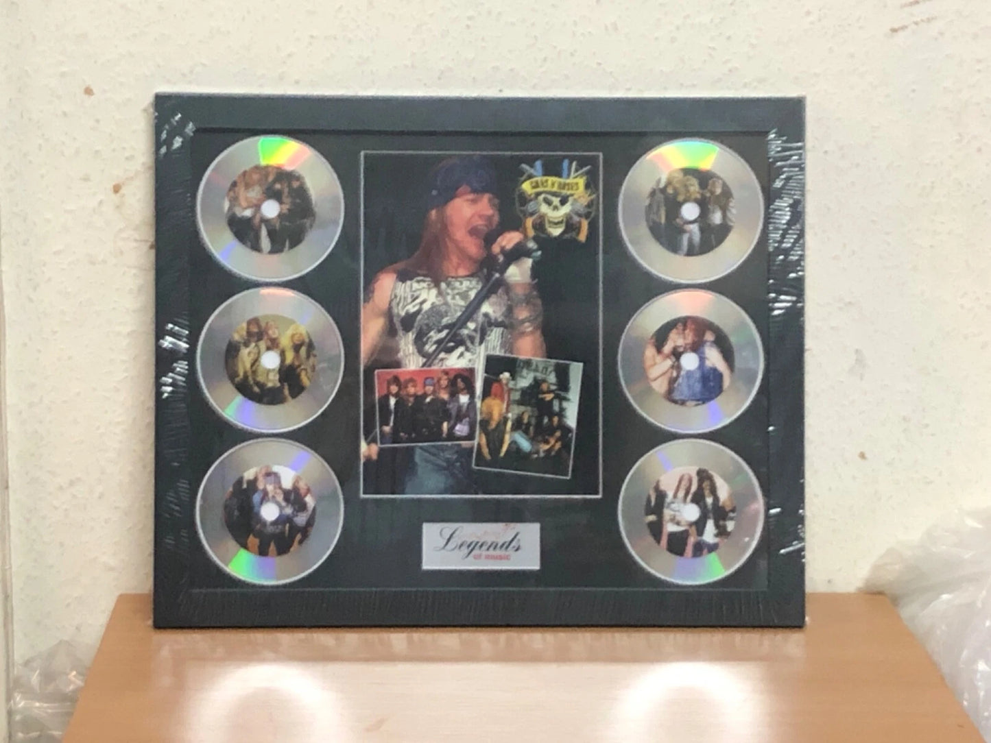 GUNS N’ ROSES MEMORABILIA FRAMED PICTURE PRESENTATION DISC SET LEGENDS OF MUSIC UK STOCK