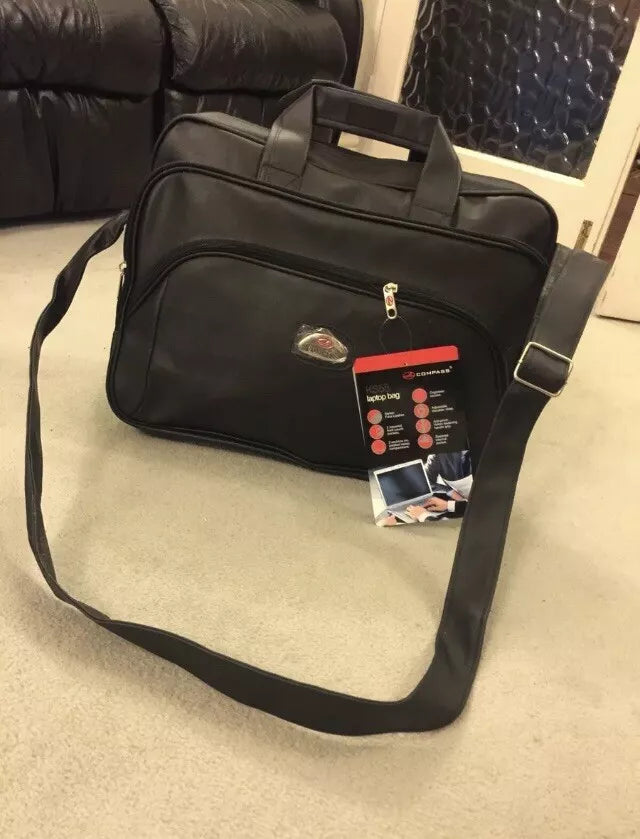 NEW LAPTOP MESSENGER BRIEFCASE BUSINESS WORK LEATHER STYLE SHOULDER BAG UK STOCK