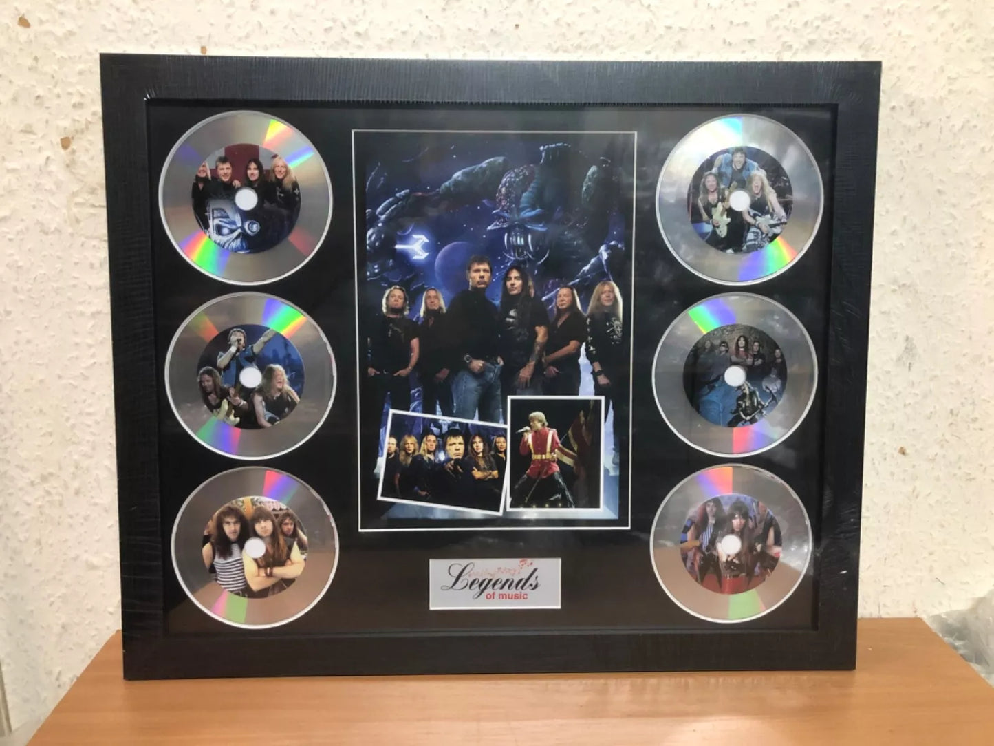 IRON MAIDEN MEMORABILIA FRAMED PICTURE PRESENTATION DISC SET LEGENDS OF MUSIC UK STOCK