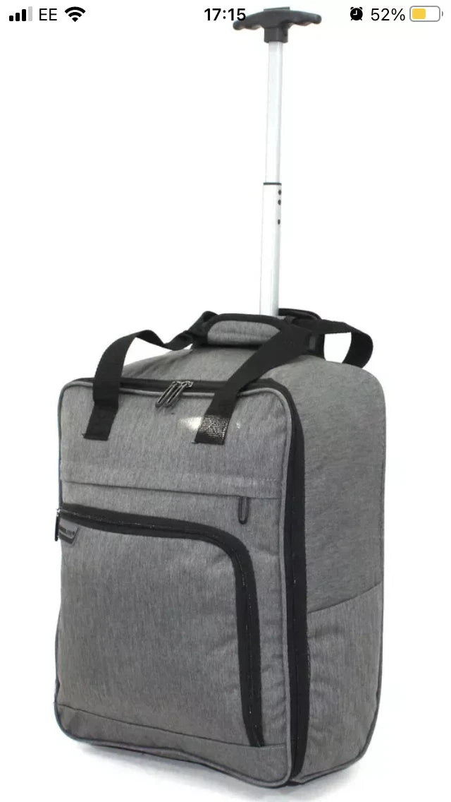 CABIN TROLLEY BAG RYANAIR UNDER SEAT TRAVEL BAG HAND LUGGAGE SUITCASE UK STOCK