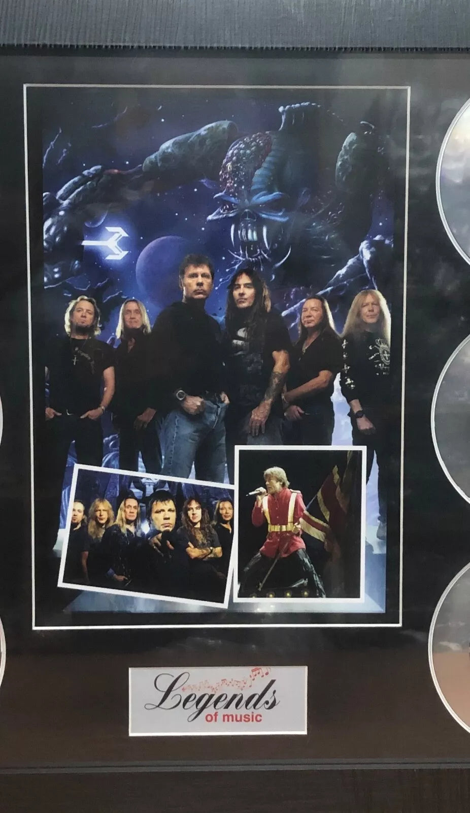 IRON MAIDEN MEMORABILIA FRAMED PICTURE PRESENTATION DISC SET LEGENDS OF MUSIC UK STOCK