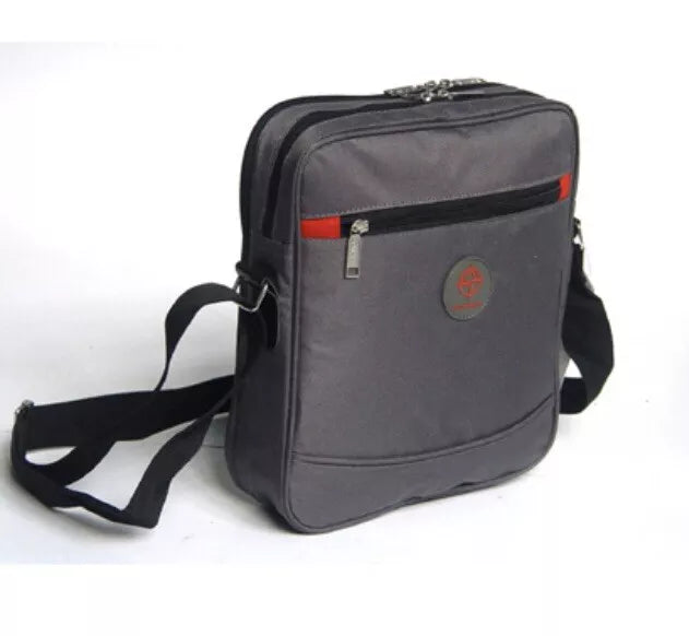 MEN'S MESSENGER BAG WATERPROOF CROSS BODY SHOULDER UTILITY TRAVEL WORK BAG BLACK UK STOCK