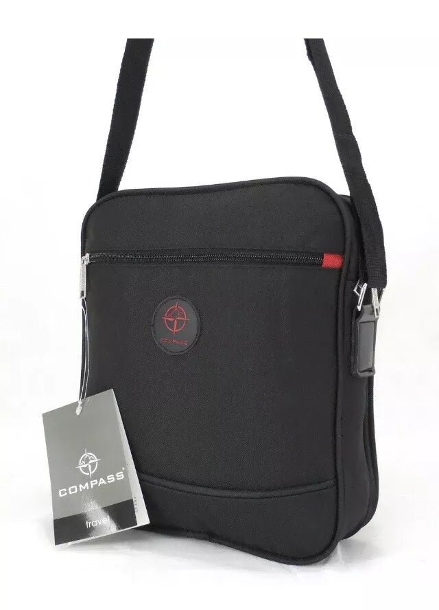 MEN'S MESSENGER BAG WATERPROOF CROSS BODY SHOULDER UTILITY TRAVEL WORK BAG BLACK UK STOCK
