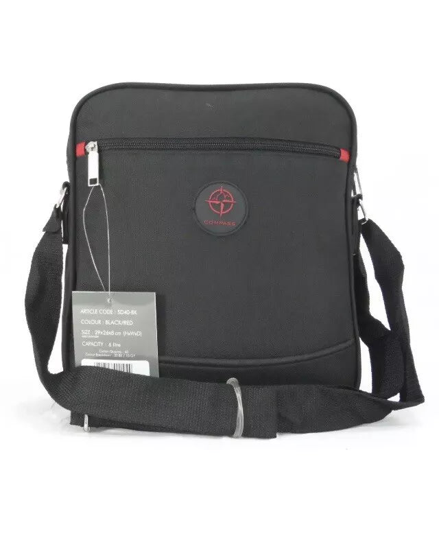 MEN'S MESSENGER BAG WATERPROOF CROSS BODY SHOULDER UTILITY TRAVEL WORK BAG BLACK UK STOCK