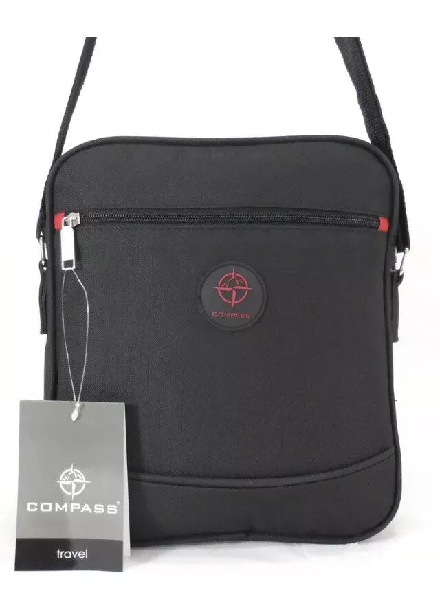 MEN'S MESSENGER BAG WATERPROOF CROSS BODY SHOULDER UTILITY TRAVEL WORK BAG BLACK UK STOCK