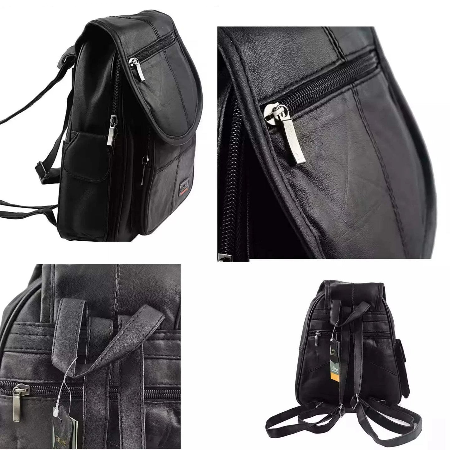 LARGE WOMEN'S GENUINE LEATHER BACKPACK RUCKSACK SHOULDER BAG FASHIONABLE HANDBAG UK STOCK