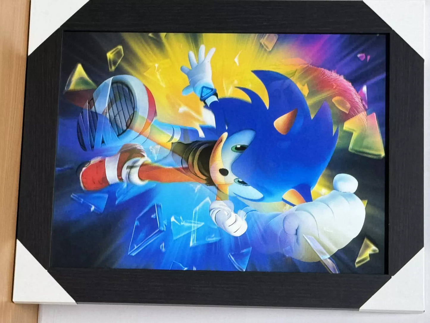 SONIC THE HEDGEHOG 3D FRAMED PICTURE - 3 IMAGES IN 1 FRAME - LIMITED EDITION UK STOCK