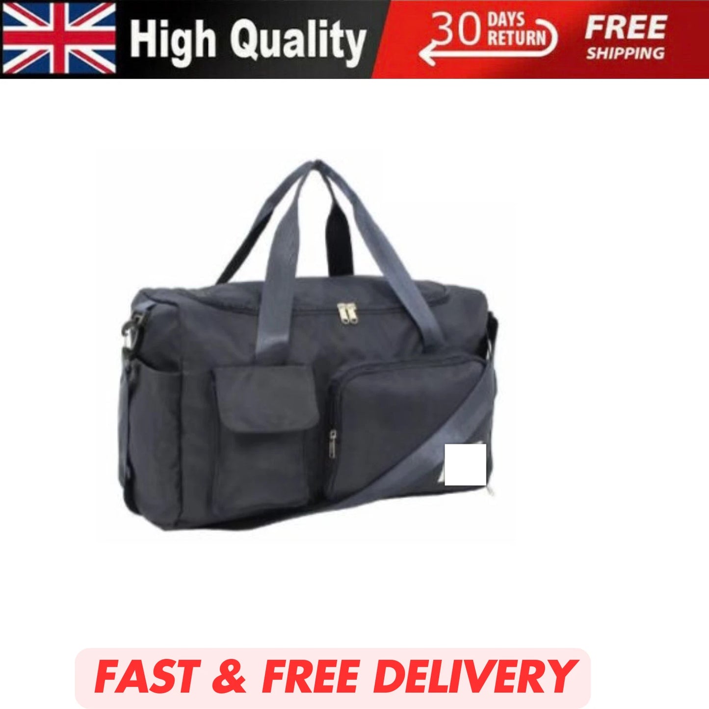 WEEKEND OVERNIGHT GYM HOLDALL UNDER-SEAT CABIN TRAVEL LUGGAGE BAG 45X20X31CM UK STOCK