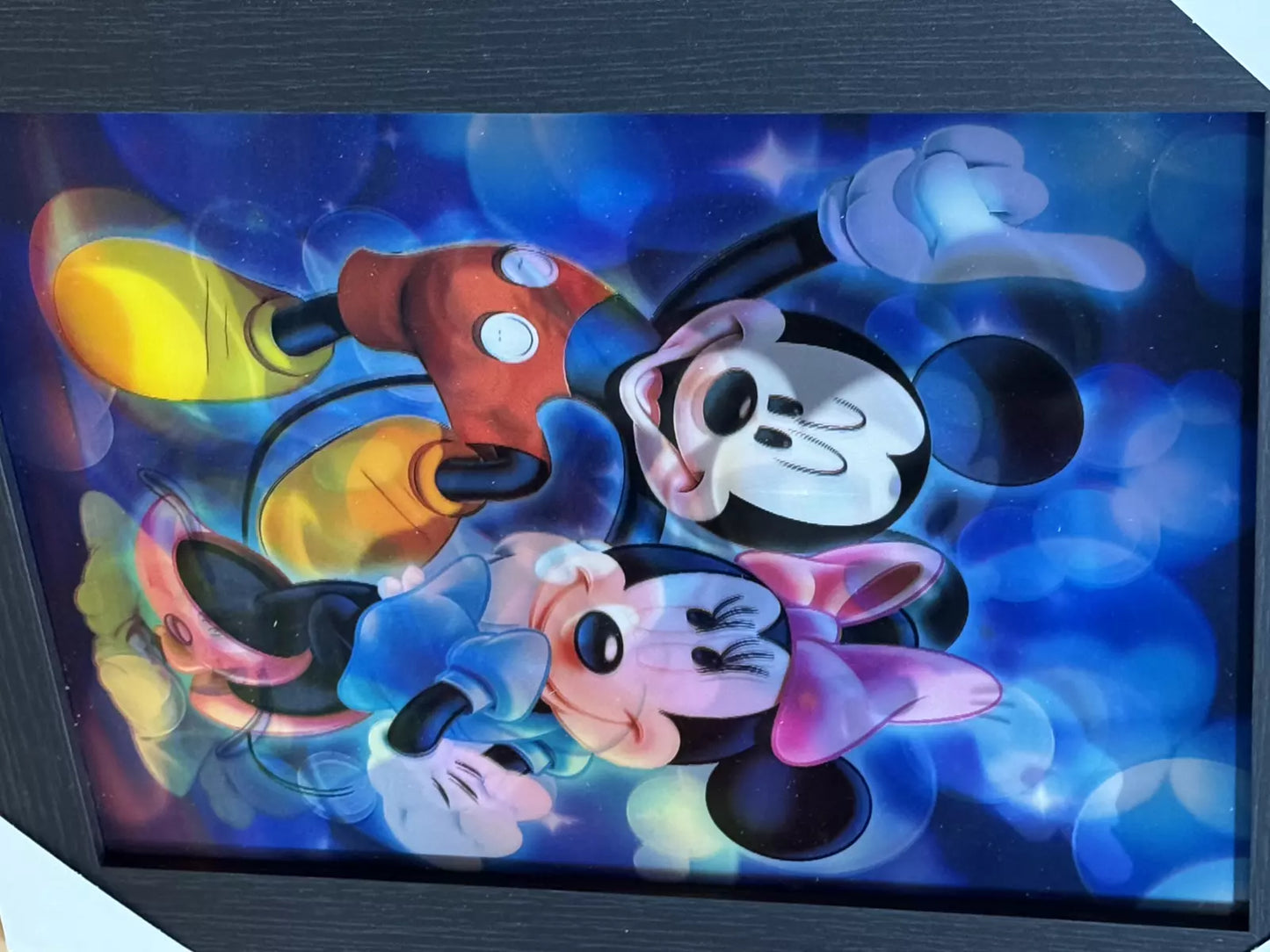 MICKEY MOUSE 3D FRAMED PICTURE-3 ICONIC IMAGES IN 1 FRAME-DISNEY WALL DECOR UK STOCK