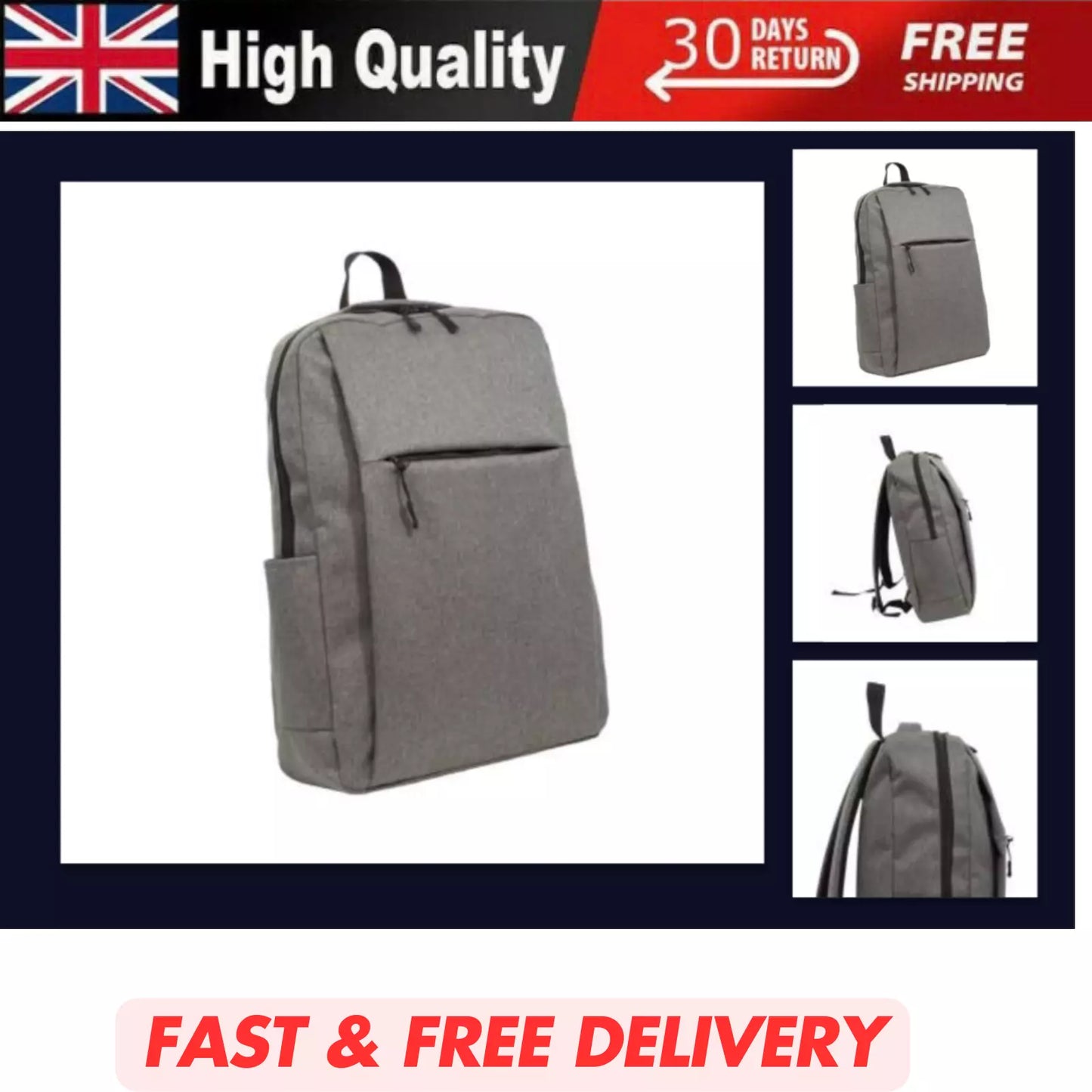 MEDIUM BACKPACK RUCKSACK SPORT SCHOOL FLIGHT WORK HIKING TRAVEL BUSINESS BAG UK STOCK