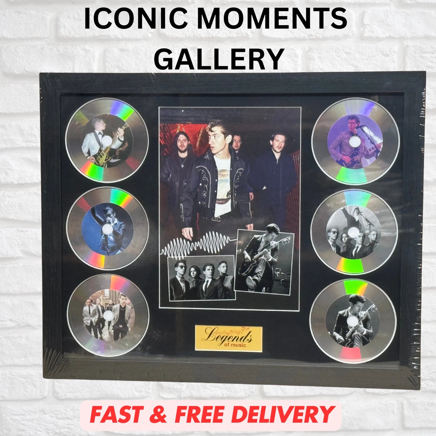 ARCTIC MONKEYS MEMORABILIA FRAMED PICTURE PRESENTATION DISC SET LEGENDS OF MUSIC UK STOCK