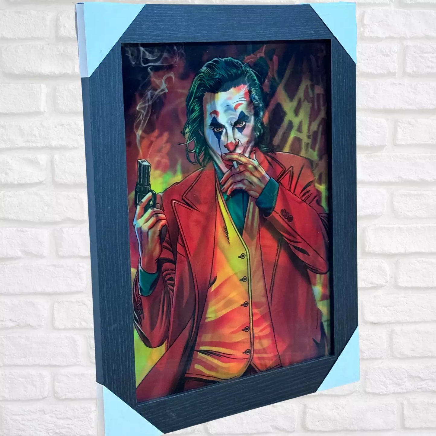 JOKER 3D FRAMED PICTURE - 3 ICONIC IMAGES IN 1 FRAME - COMIC VILLAIN ART PIECE UK STOCK
