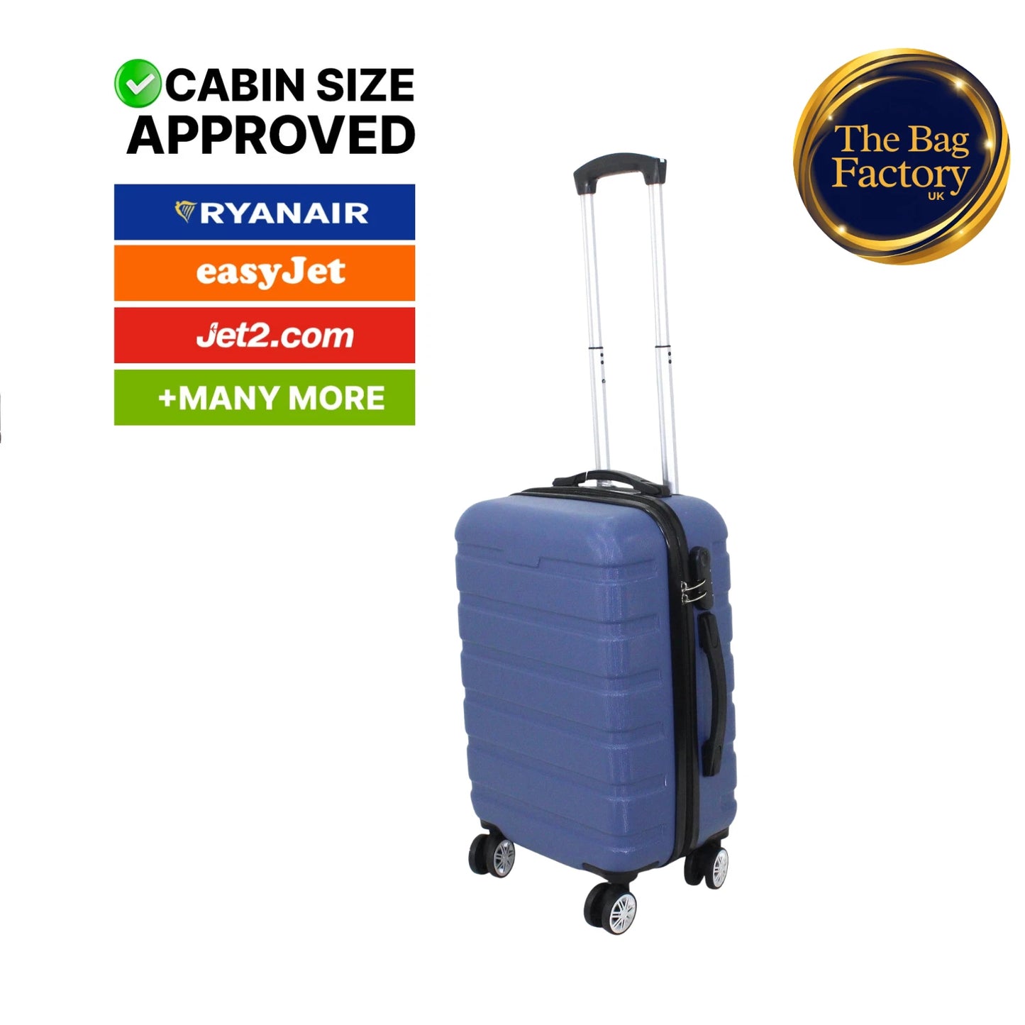 4 Wheel Hard Shell Luggage Set ABS Suitcases Large Medium Cabin Lightweight UK STOCK