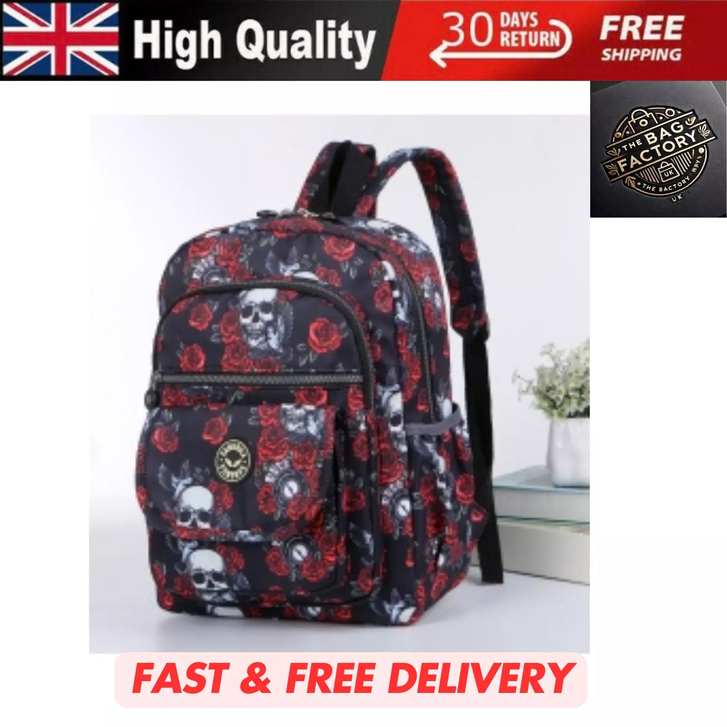 UNISEX BACKPACK GYM TRAVEL SCHOOL WOMEN'S SHOULDER RUCKSACK BAG LIGHTWEIGHT KB