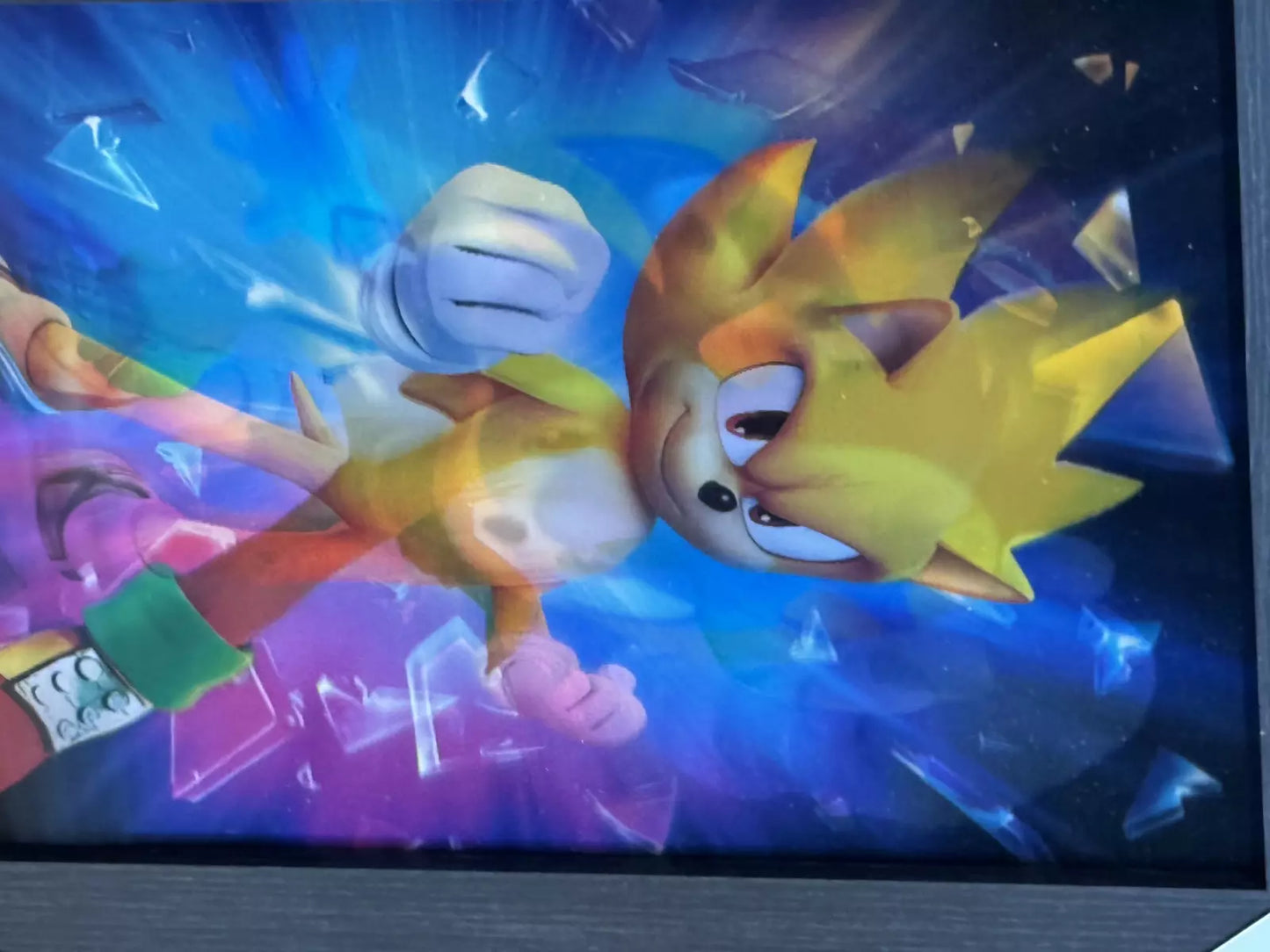 SONIC THE HEDGEHOG 3D FRAMED PICTURE - 3 IMAGES IN 1 FRAME - LIMITED EDITION UK STOCK