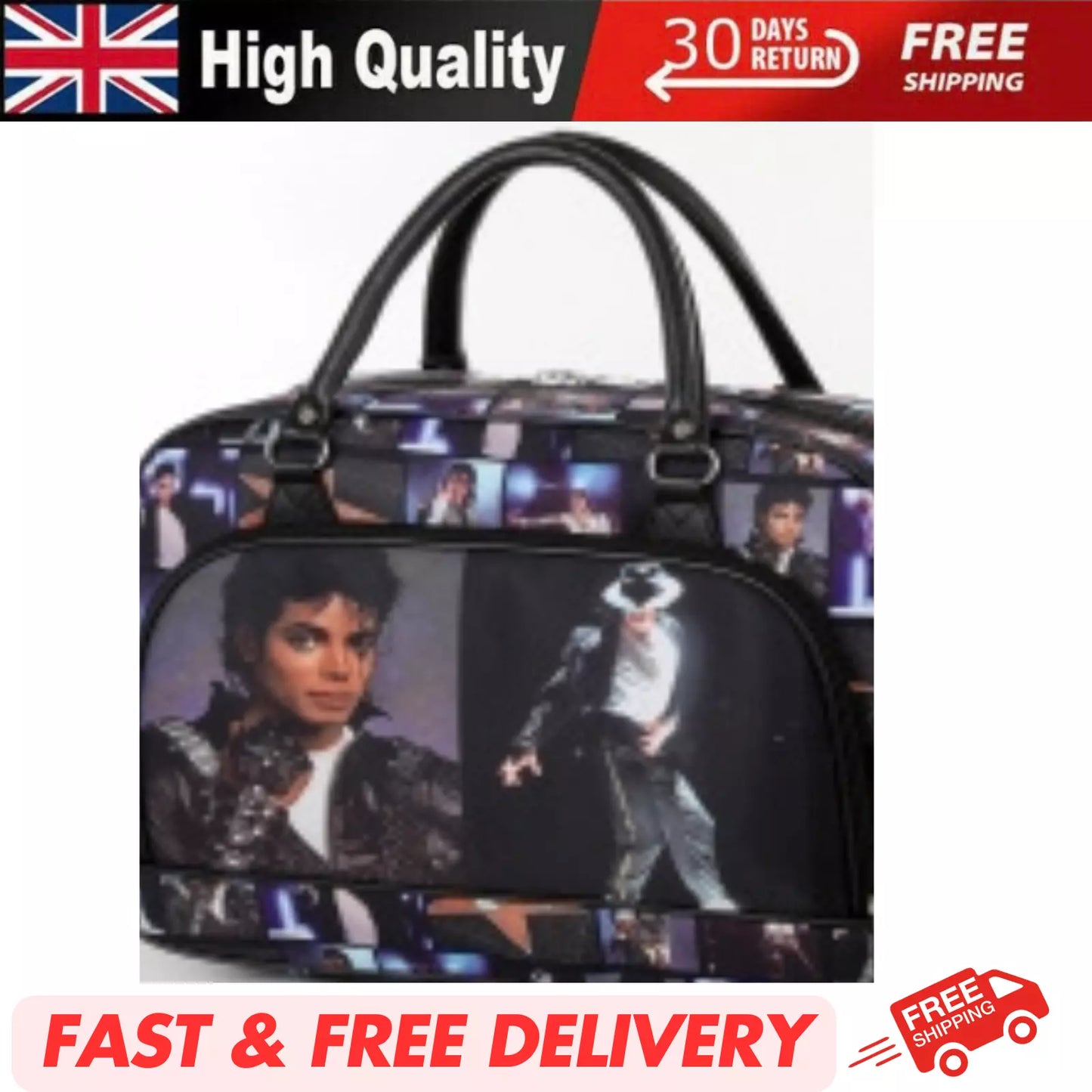 MICHAEL JACKSON LIGHTWEIGHT HOLDALL BAG FOR TRAVEL, GYM, WEEKEND, LUGGAGE UK STOCK