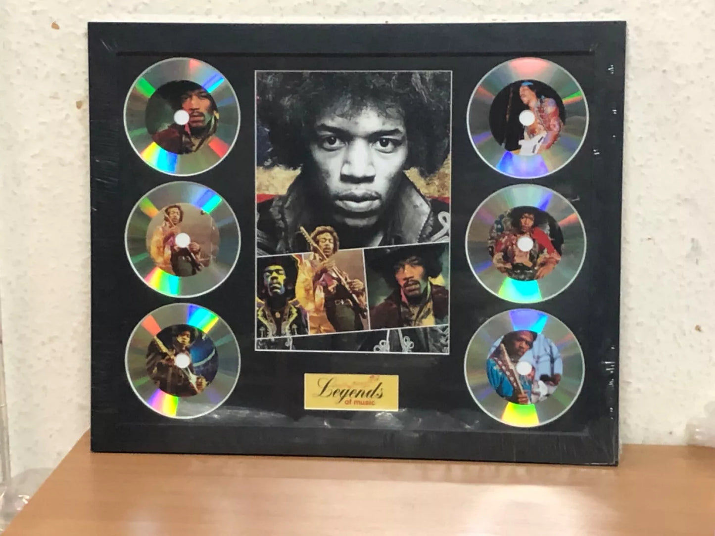 JIMI HENDRIX MEMORABILIA FRAMED PICTURE PRESENTATION DISC SET LEGENDS OF MUSIC UK STOCK