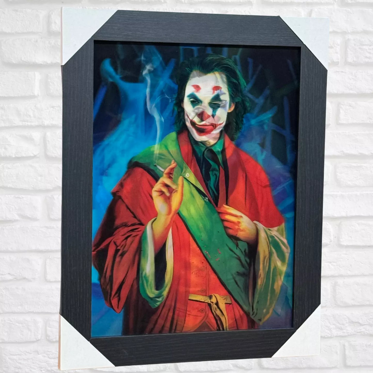 JOKER 3D FRAMED PICTURE - 3 ICONIC IMAGES IN 1 FRAME - COMIC VILLAIN ART PIECE UK STOCK