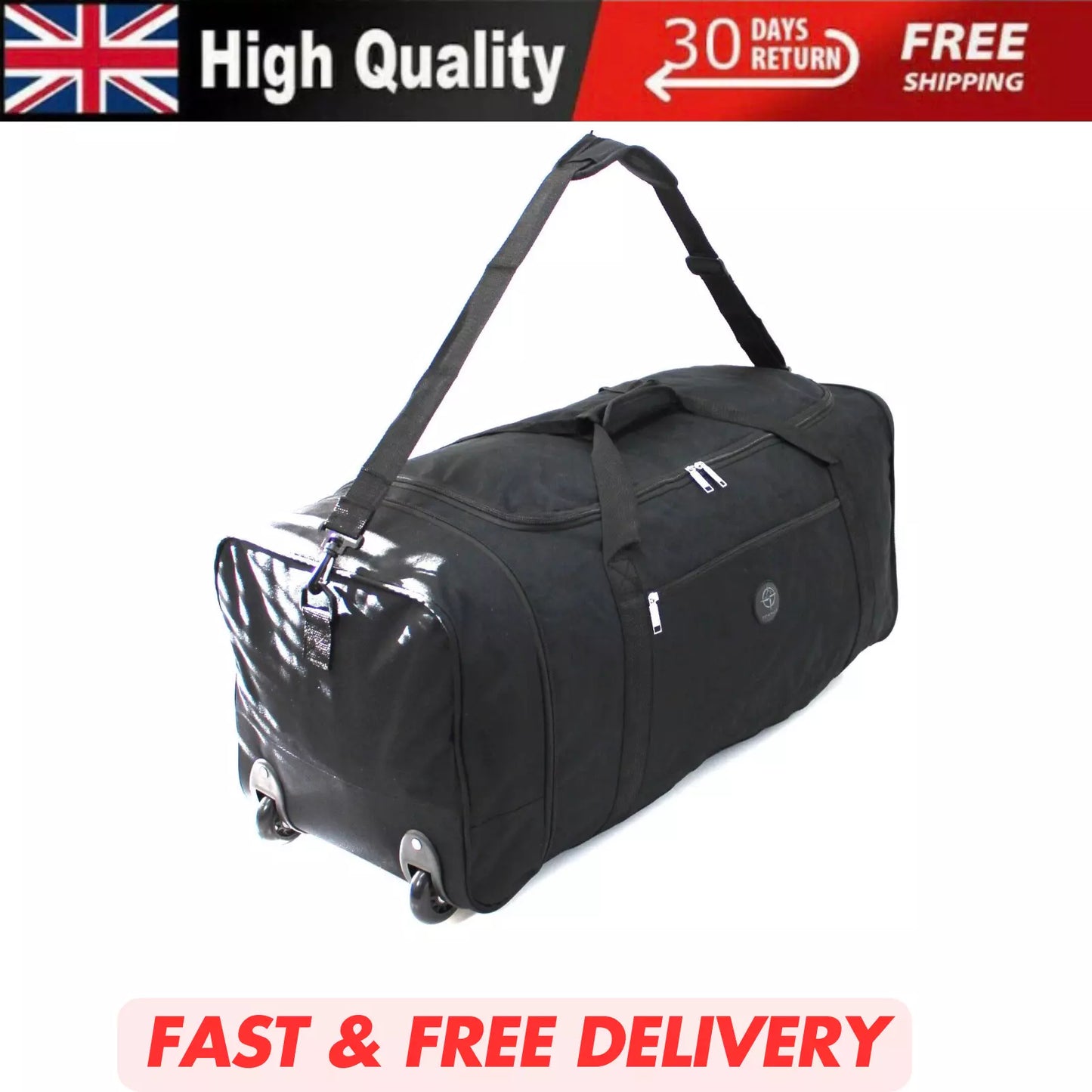 FOLDABLE EXTRA LARGE LIGHTWEIGHT WHEELED HOLDALL TRAVEL LUGGAGE CARGO DUFFLE BAG