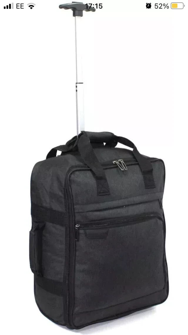 CABIN TROLLEY BAG RYANAIR UNDER SEAT TRAVEL BAG HAND LUGGAGE SUITCASE UK STOCK