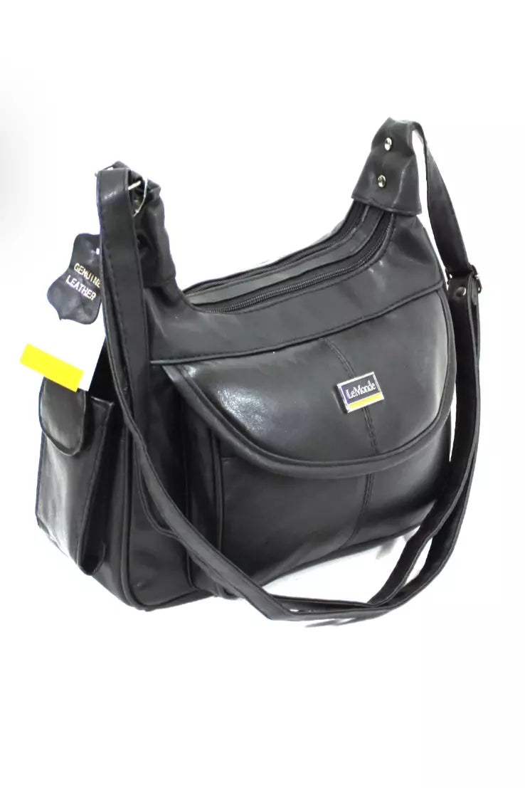 WOMEN'S GENUINE LEATHER SHOULDER BAG – MULTI-POCKET HANDBAG | LT16 | UK STOCK