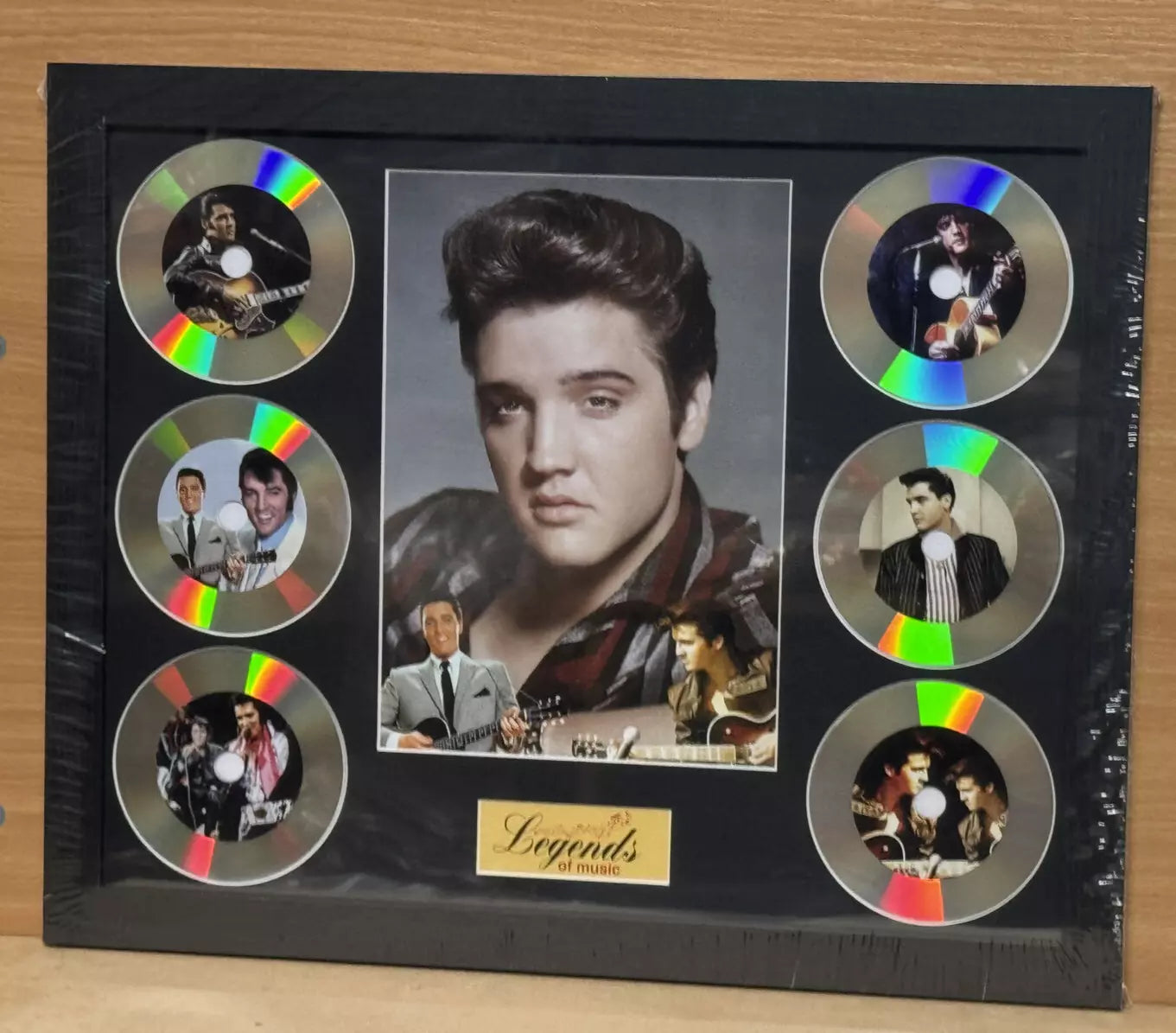 ELVIS PRESLEY MEMORABILIA FRAMED PICTURE PRESENTATION DISC SET LEGENDS OF MUSIC UK STOCK