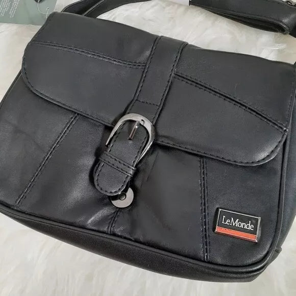 NEW LADIES GENUINE REAL LEATHER SHOULDER BAG MULTI POCKETS HANDBAG LT27 UK