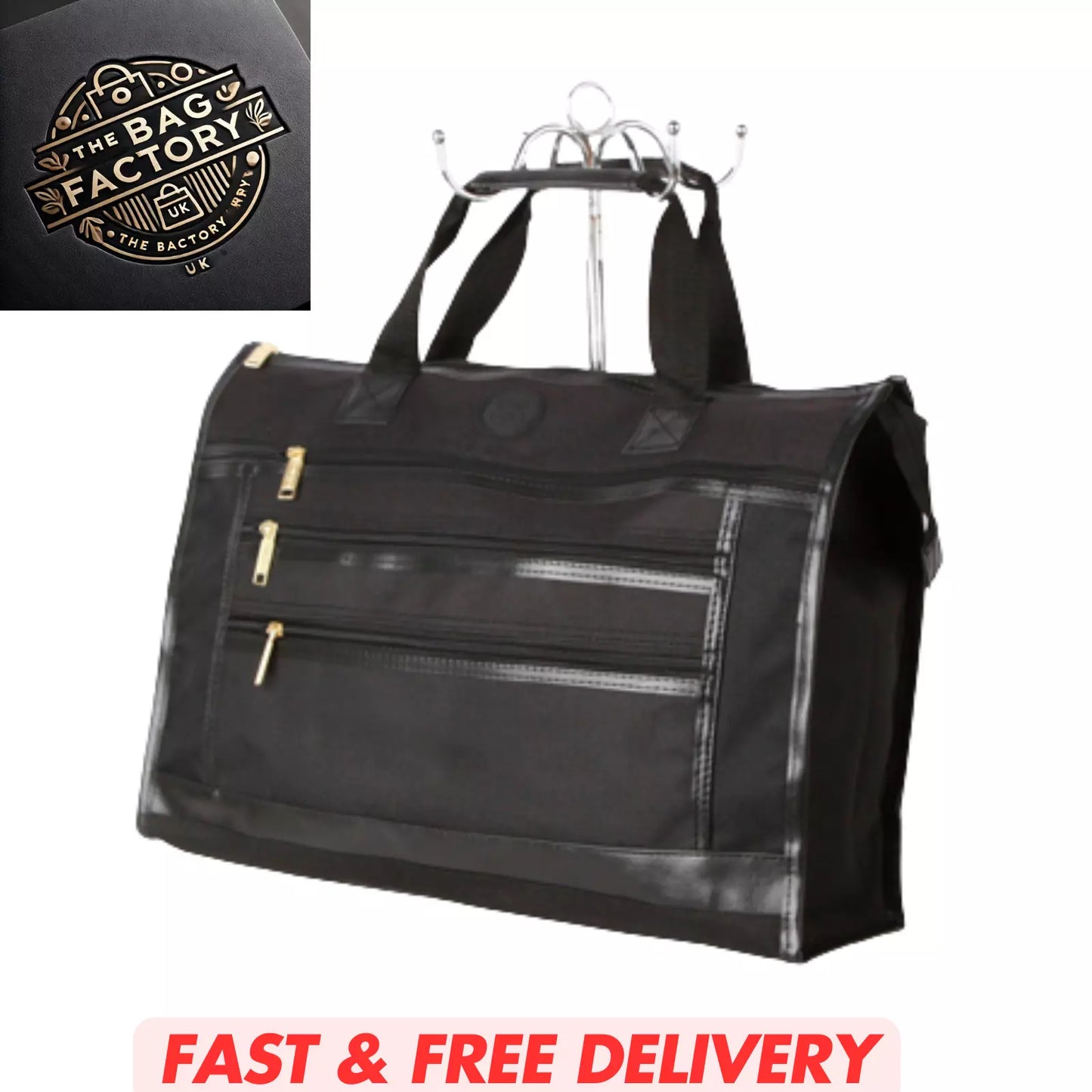 MEDIUM TAPESTRY SHOPPING BAG WITH ZIP MAIN COMPARTMENT MULTIPLE POCKETS SH107 UK STOCK