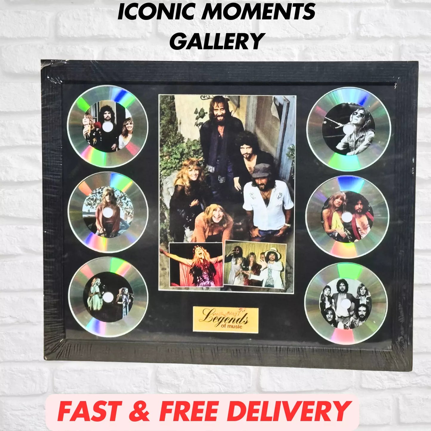 FLEETWOOD MAC MEMORABILIA FRAMED PICTURE PRESENTATION DISC SET LEGENDS OF MUSIC UK STOCK