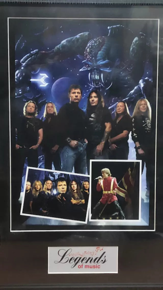 IRON MAIDEN MEMORABILIA FRAMED PICTURE PRESENTATION DISC SET LEGENDS OF MUSIC UK STOCK