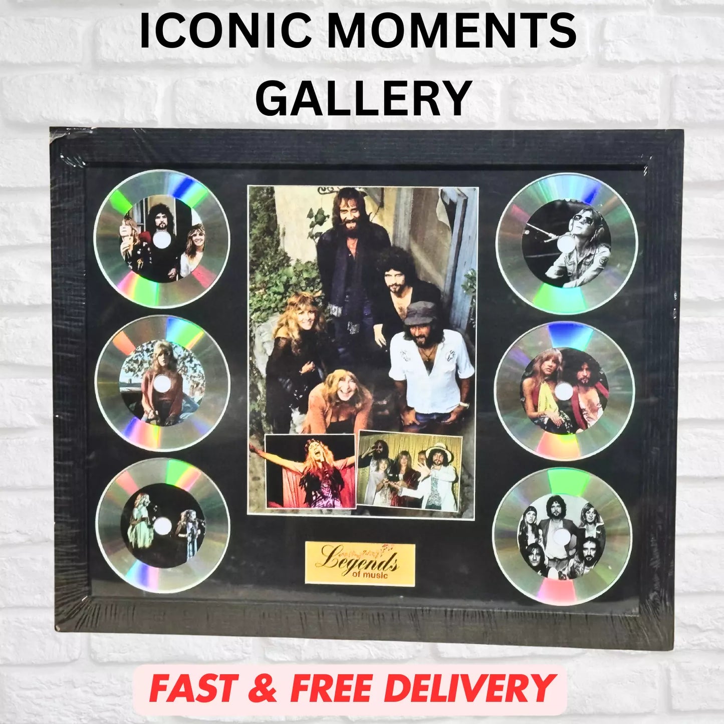 FLEETWOOD MAC MEMORABILIA FRAMED PICTURE PRESENTATION DISC SET LEGENDS OF MUSIC UK STOCK