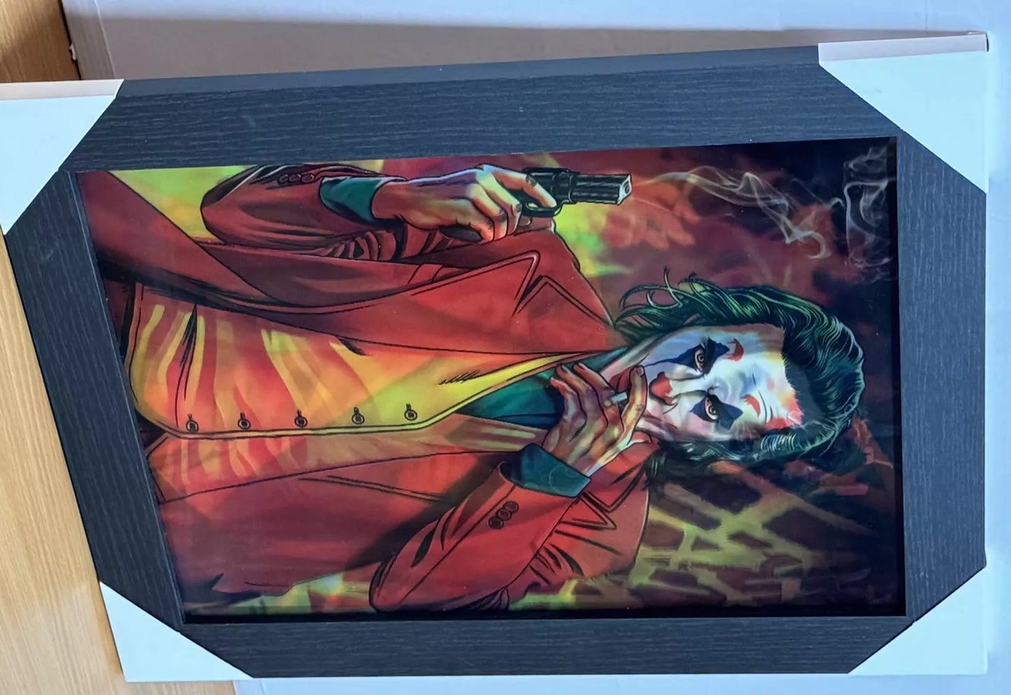 JOKER 3D FRAMED PICTURE - 3 ICONIC IMAGES IN 1 FRAME - COMIC VILLAIN ART PIECE UK STOCK