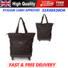 EXPANDABLE CABIN LARGE WHEELED HOLDALL TROLLEY BAG HAND LUGGAGE CARRY RYANAIR UK