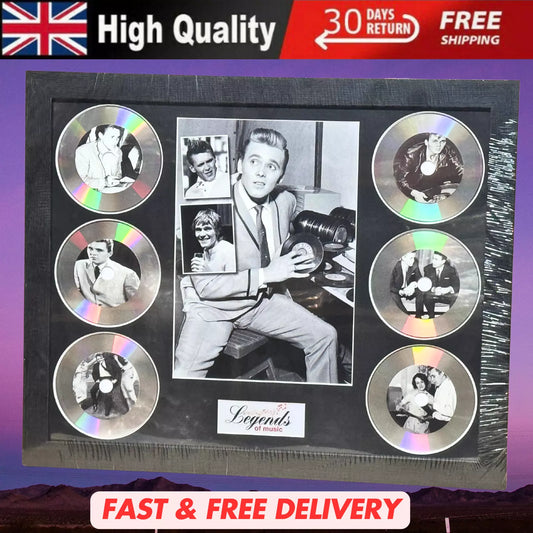 BILLY FURY MEMORABILIA FRAMED PICTURE PRESENTATION DISC SET LEGENDS OF MUSIC UK STOCK
