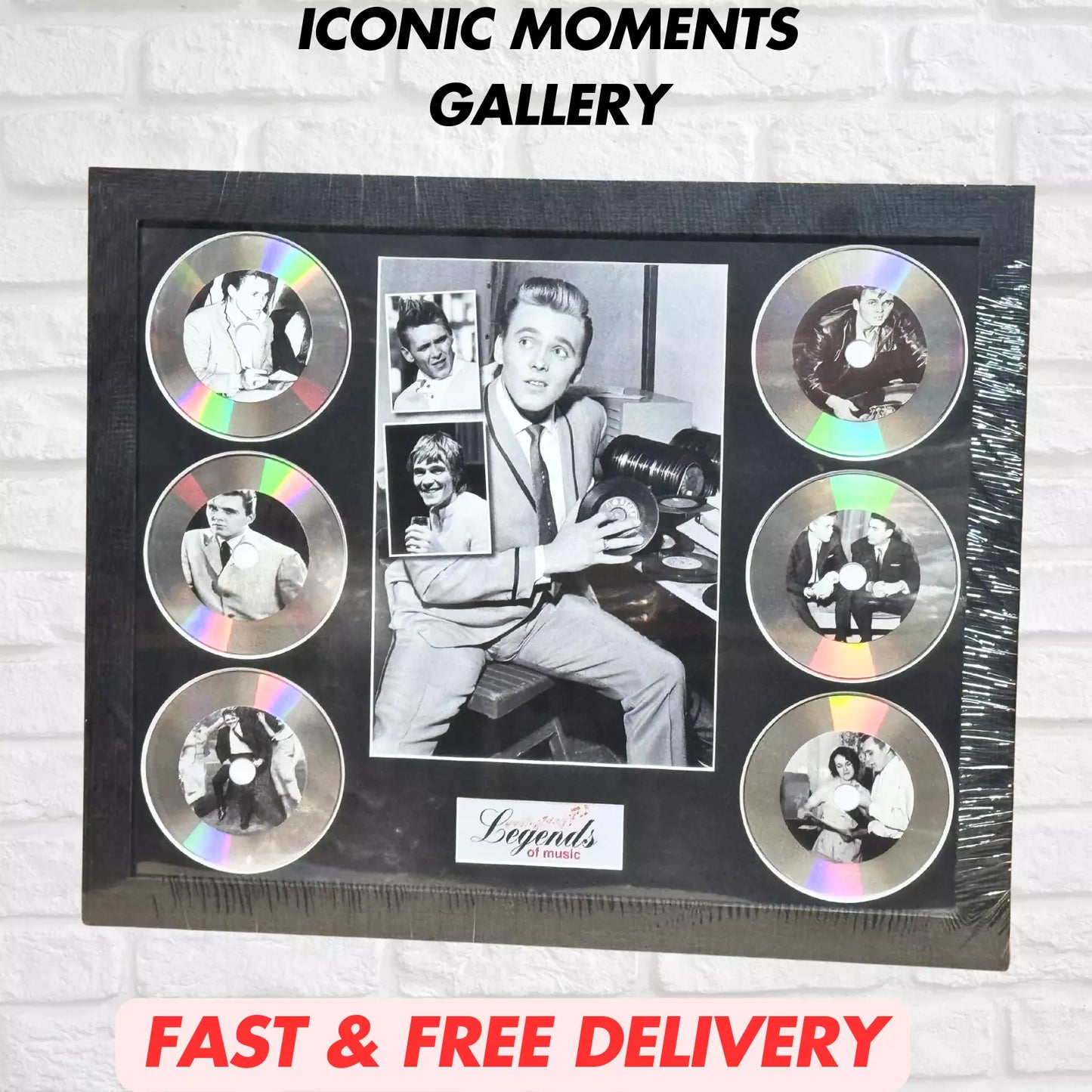 BILLY FURY MEMORABILIA FRAMED PICTURE PRESENTATION DISC SET LEGENDS OF MUSIC UK STOCK