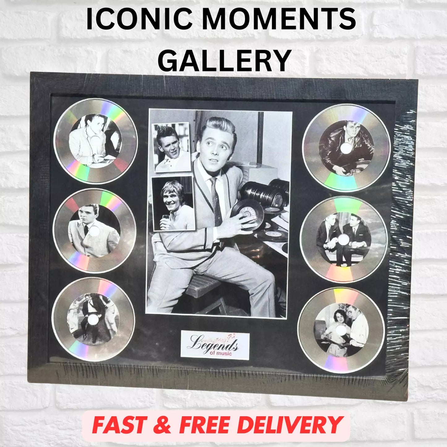BILLY FURY MEMORABILIA FRAMED PICTURE PRESENTATION DISC SET LEGENDS OF MUSIC UK STOCK
