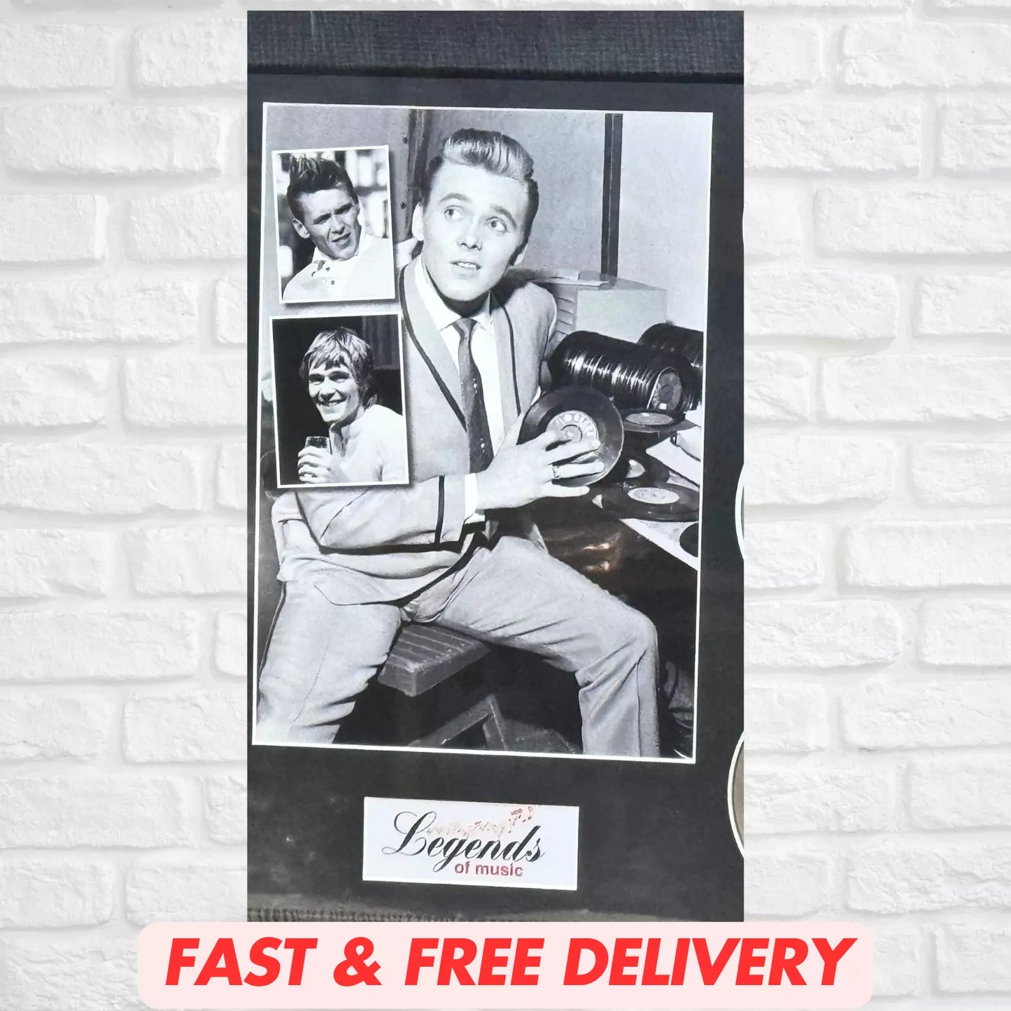 BILLY FURY MEMORABILIA FRAMED PICTURE PRESENTATION DISC SET LEGENDS OF MUSIC UK STOCK