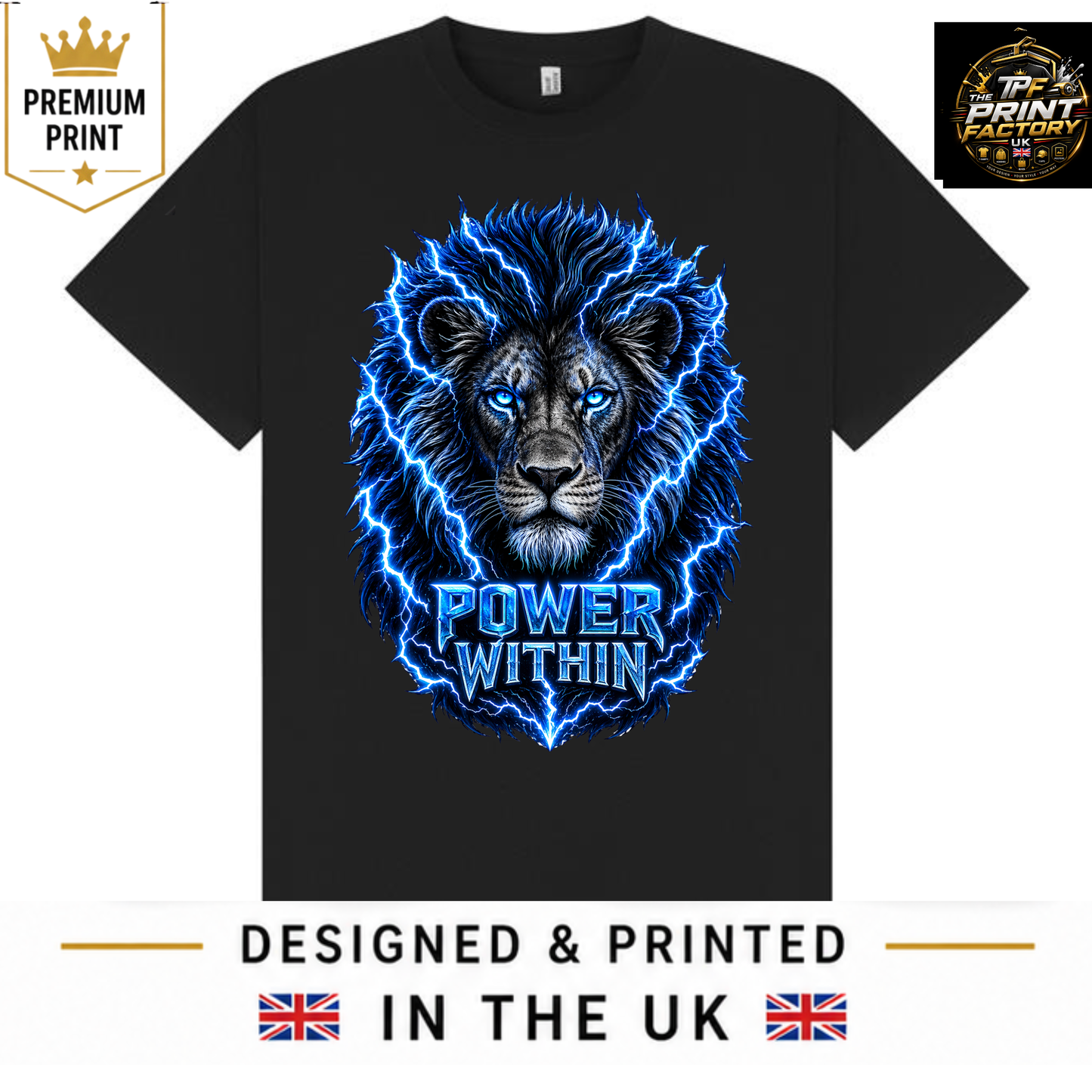 KING LION GRAPHIC T-SHIRT PREMIUM URBAN STREETWEAR GILDAN COTTON TEE