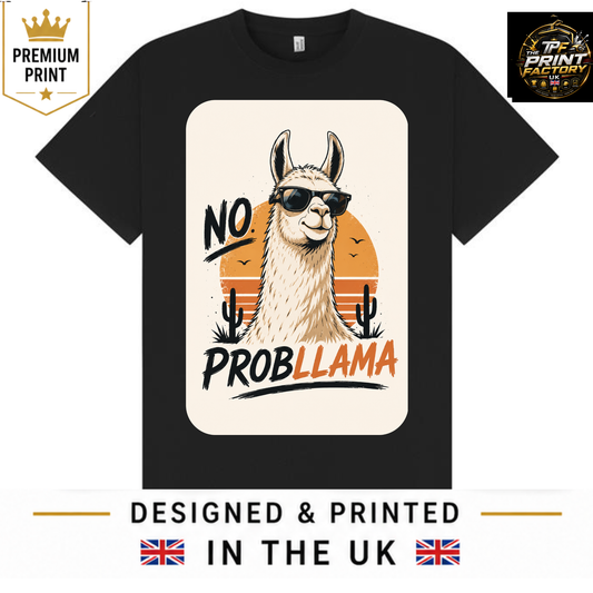 NO PROBLLAMA T-SHIRT | POSITIVE HUMOR SHIRT | FREE SHIPPING
