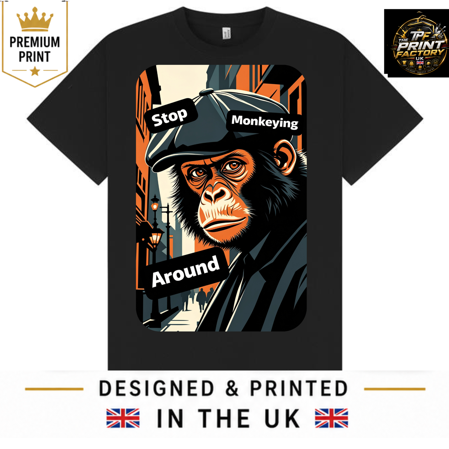 STOP MONKEYING AROUND T-SHIRT | COMEDY GRAPHIC TEE | FREE SHIPPING