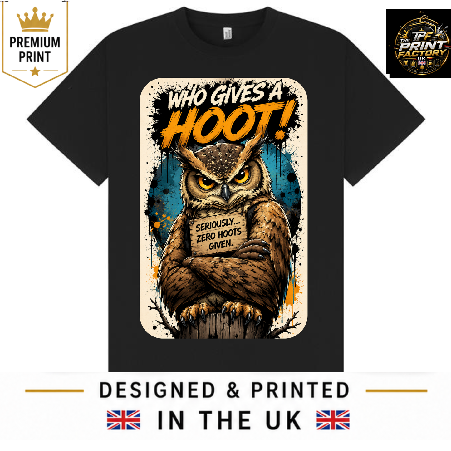WHO GIVES A HOOT! T-SHIRT | FUNNY OWL QUOTE SHIRT | FREE SHIPPING