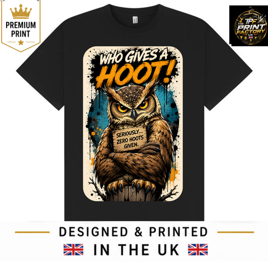 WHO GIVES A HOOT! T-SHIRT | FUNNY OWL QUOTE SHIRT | FREE SHIPPING