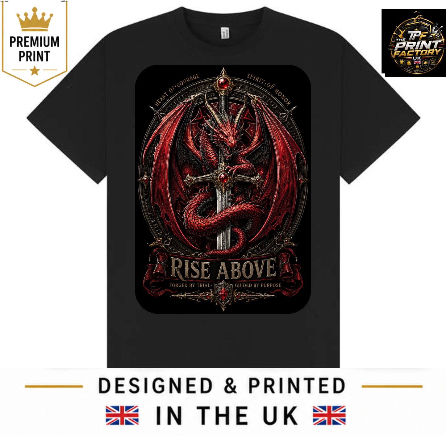 RISE ABOVE T-SHIRT | STRENGTH AND RESILIENCE QUOTE SHIRT | FREE SHIPPING