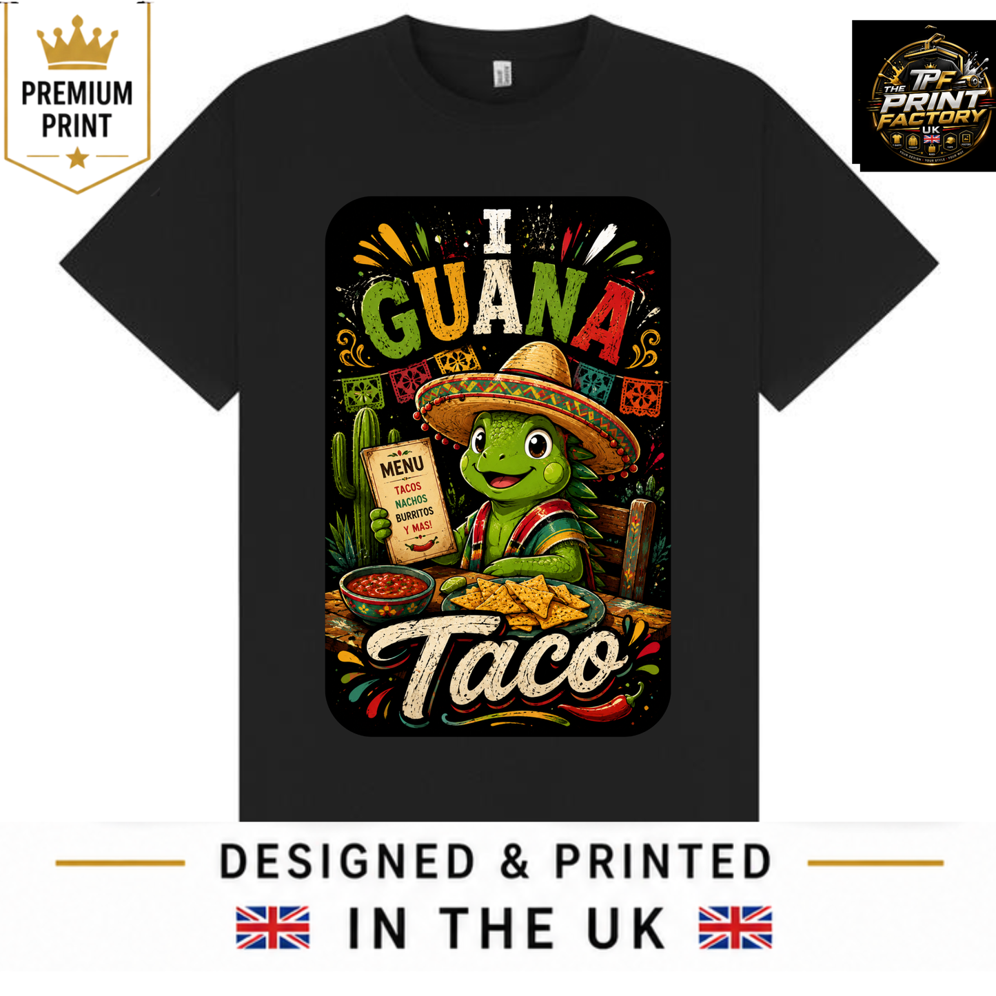 I GUANA TACO T-SHIRT | FUNNY TACO LOVER GRAPHIC TEE | FREE SHIPPING