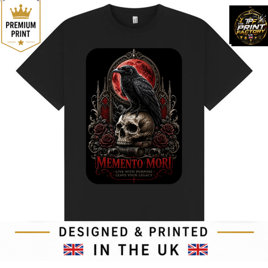 MEMENTO MORI T-SHIRT | LIVE WITH PURPOSE QUOTE SHIRT | FREE SHIPPING
