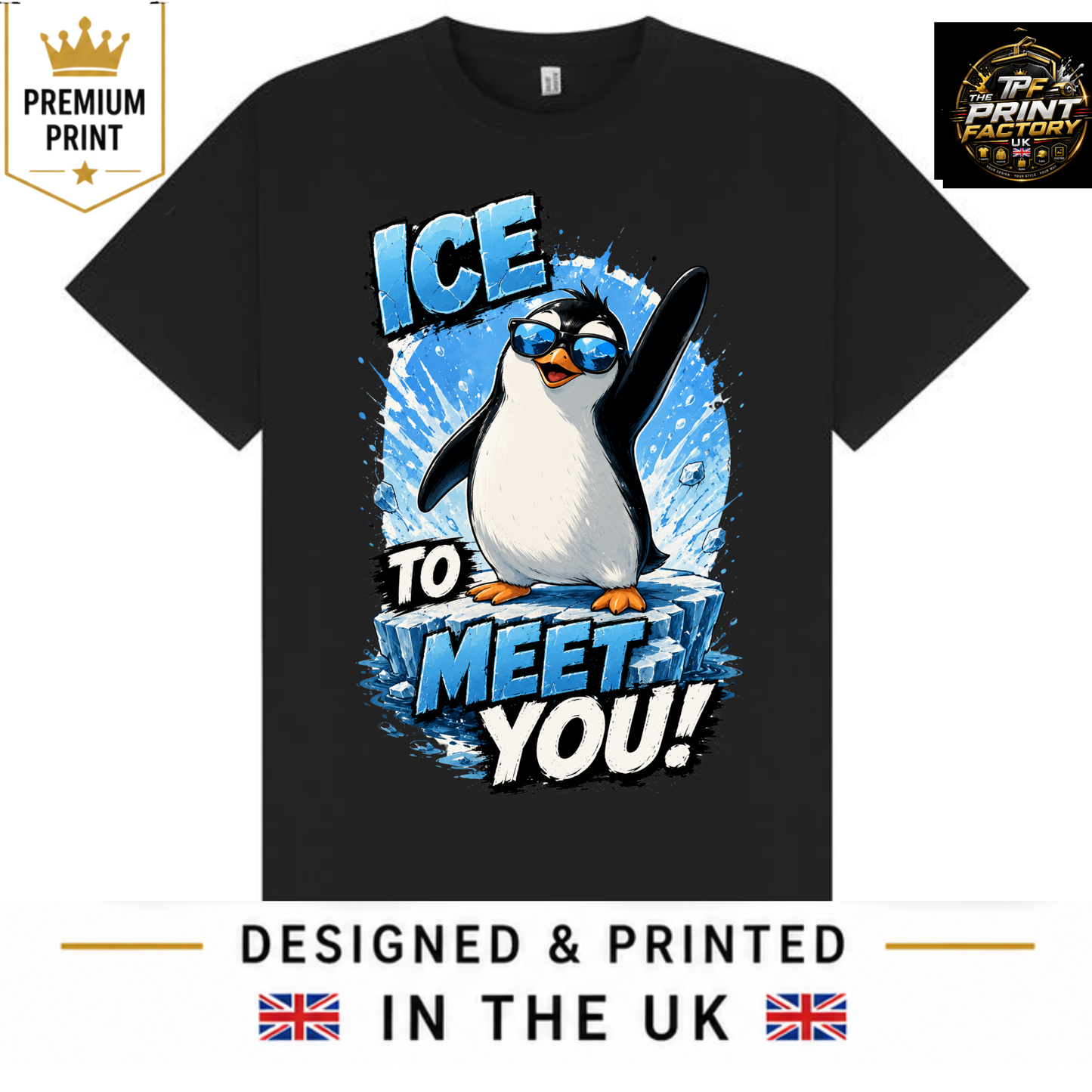 ICE TO MEET YOU! T-SHIRT | FUNNY ICE CREAM GRAPHIC TEE | FREE SHIPPING