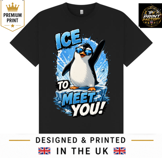 ICE TO MEET YOU! T-SHIRT | FUNNY ICE CREAM GRAPHIC TEE | FREE SHIPPING