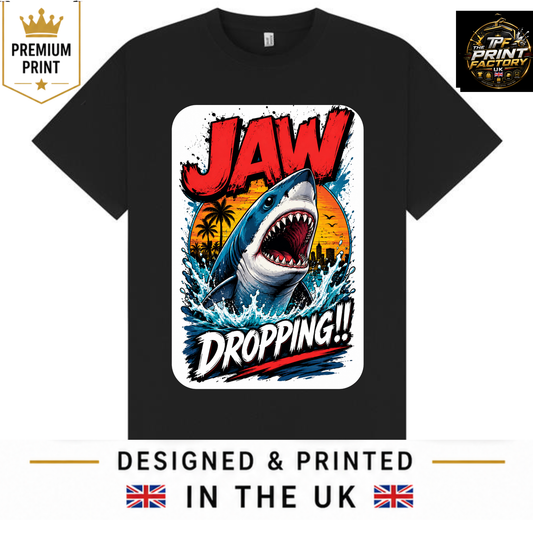 JAW DROPPING!! T-SHIRT | SHARK HUMOR GRAPHIC TEE | FREE SHIPPING